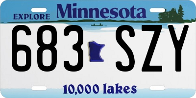MN license plate 683SZY