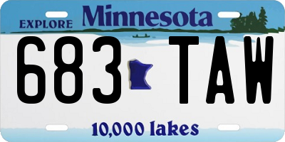 MN license plate 683TAW