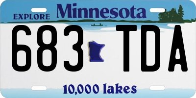 MN license plate 683TDA