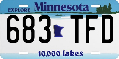 MN license plate 683TFD