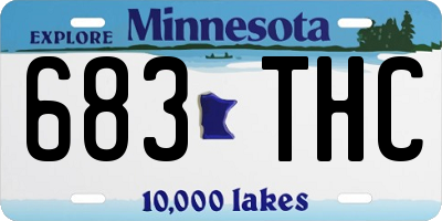 MN license plate 683THC