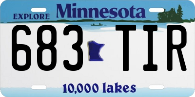 MN license plate 683TIR