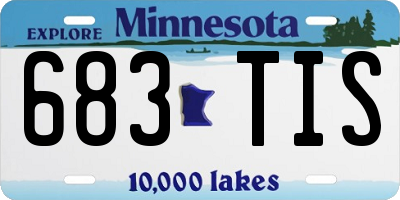 MN license plate 683TIS