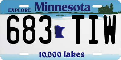 MN license plate 683TIW