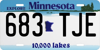 MN license plate 683TJE