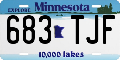 MN license plate 683TJF