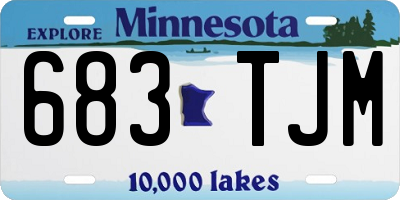 MN license plate 683TJM