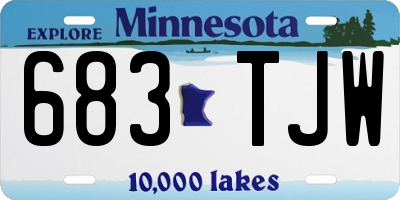 MN license plate 683TJW