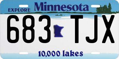 MN license plate 683TJX