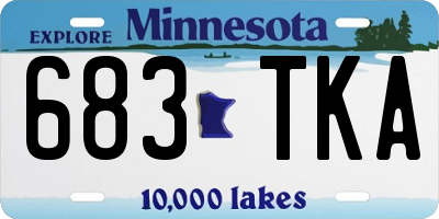 MN license plate 683TKA