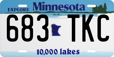 MN license plate 683TKC