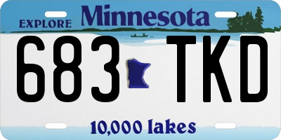 MN license plate 683TKD