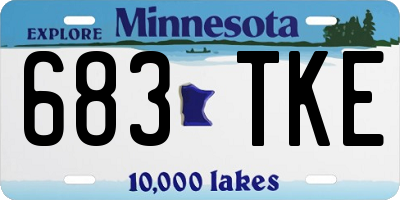MN license plate 683TKE
