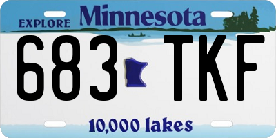 MN license plate 683TKF