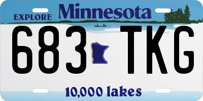 MN license plate 683TKG