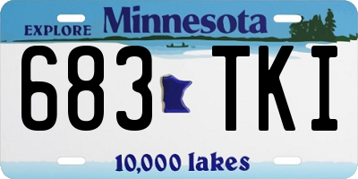 MN license plate 683TKI