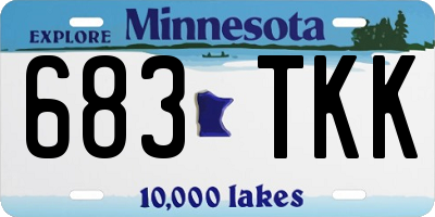 MN license plate 683TKK