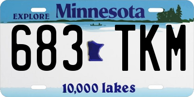 MN license plate 683TKM