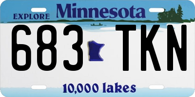 MN license plate 683TKN