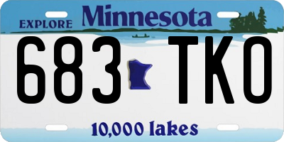 MN license plate 683TKO