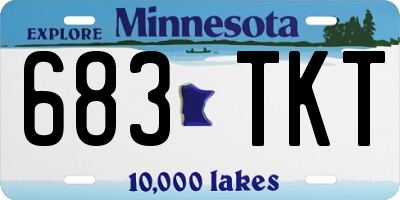 MN license plate 683TKT