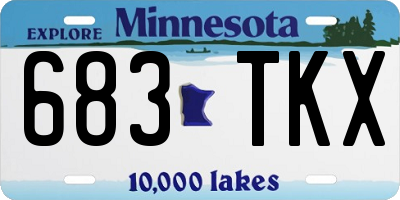 MN license plate 683TKX