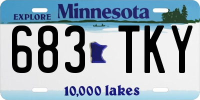 MN license plate 683TKY