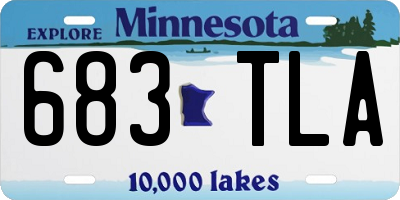 MN license plate 683TLA