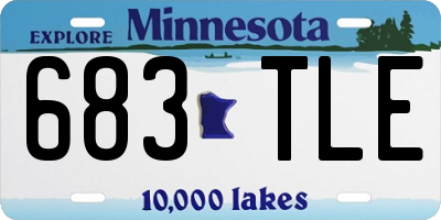 MN license plate 683TLE