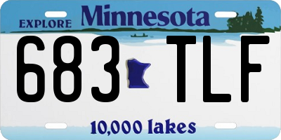 MN license plate 683TLF