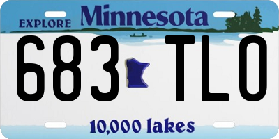 MN license plate 683TLO