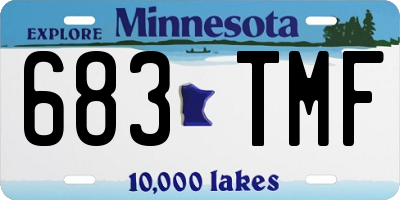 MN license plate 683TMF