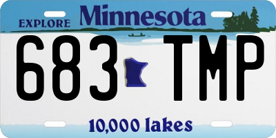 MN license plate 683TMP