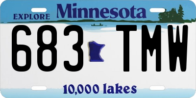 MN license plate 683TMW