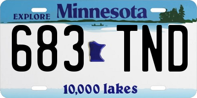 MN license plate 683TND
