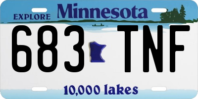 MN license plate 683TNF