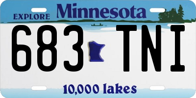 MN license plate 683TNI