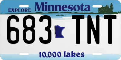 MN license plate 683TNT