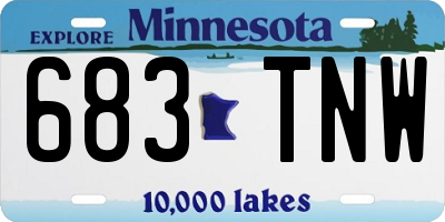 MN license plate 683TNW