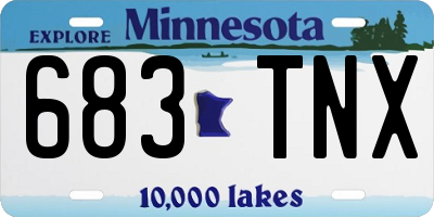 MN license plate 683TNX