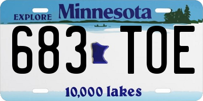 MN license plate 683TOE
