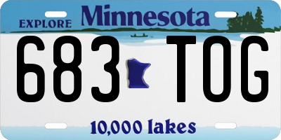 MN license plate 683TOG