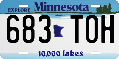 MN license plate 683TOH