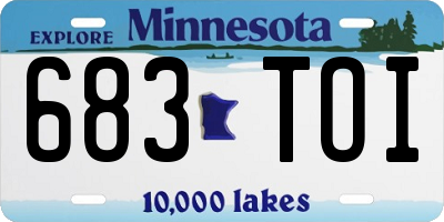 MN license plate 683TOI