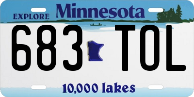 MN license plate 683TOL