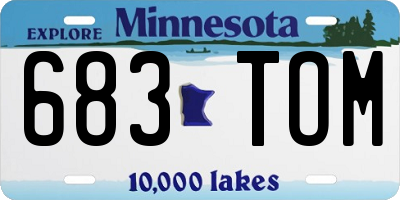 MN license plate 683TOM