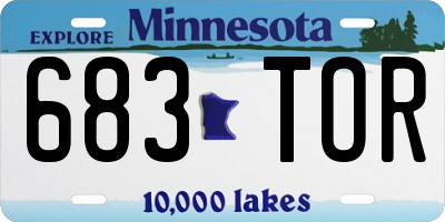 MN license plate 683TOR
