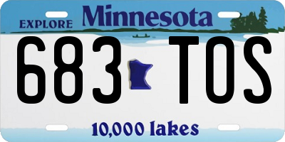 MN license plate 683TOS