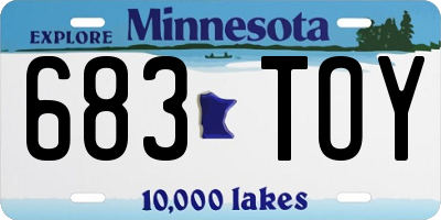 MN license plate 683TOY