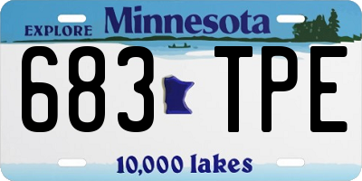MN license plate 683TPE
